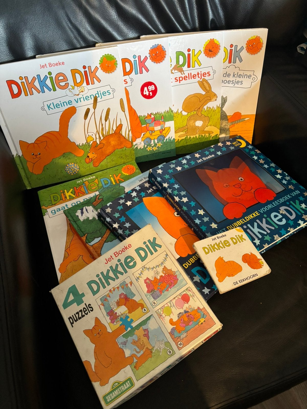Dikkie Dik boeken set en puzzel Jet Boeke, Ophalen of Verzenden, Gelezen