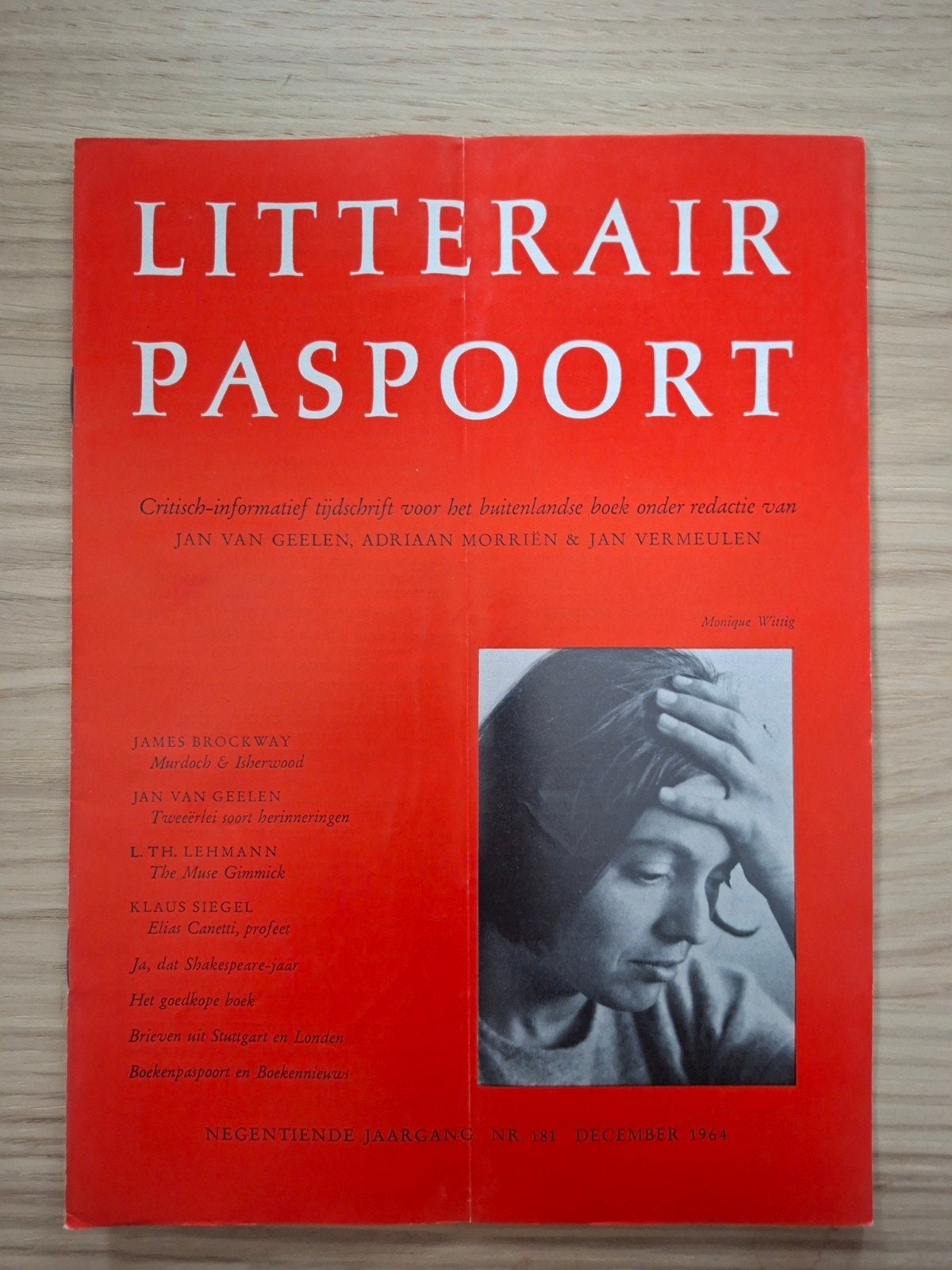 Literair Paspoort - December 1964 - Negentiende Jaargang, Ophalen of Verzenden, Gelezen, Jan van Geelen, Adriaan Morrien, Jan Vermeulen (redactie)