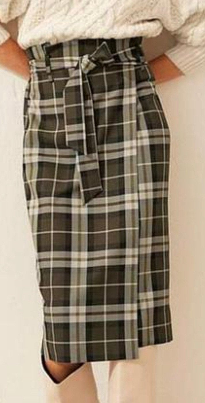 H&M geruite overslagrok - maat 38/40 (M), Kleding | Dames, Rokken, Maat 38/40 (M), H&M, Ophalen of Verzenden, Zo goed als nieuw