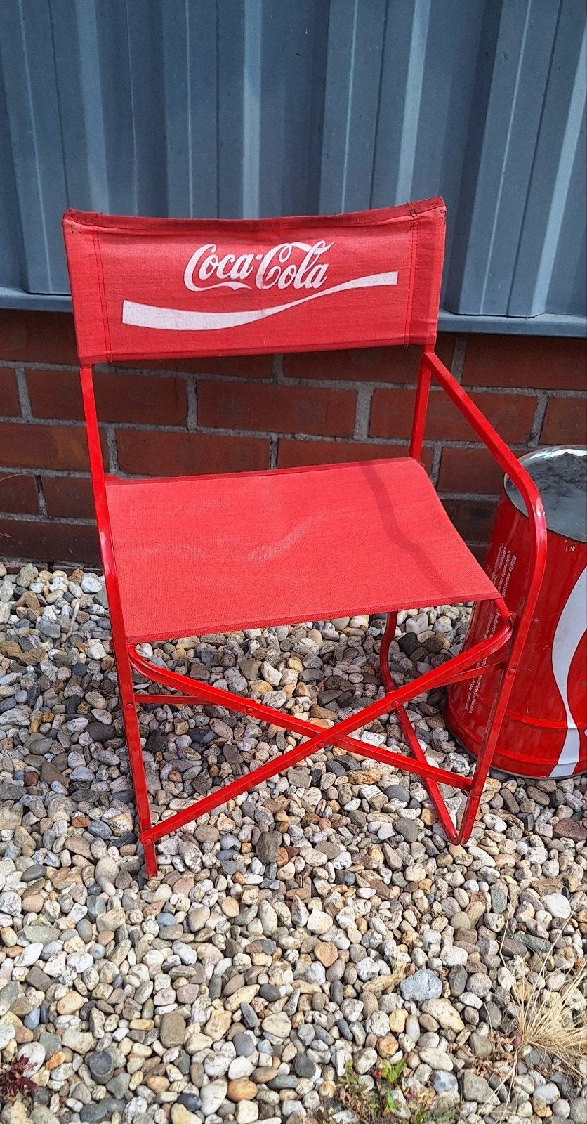 Set van 2 vintage Coca-Cola stoelen, opvouwbaar en keurig!, Gebruikt, Gebruiksvoorwerp, ., Ophalen of Verzenden