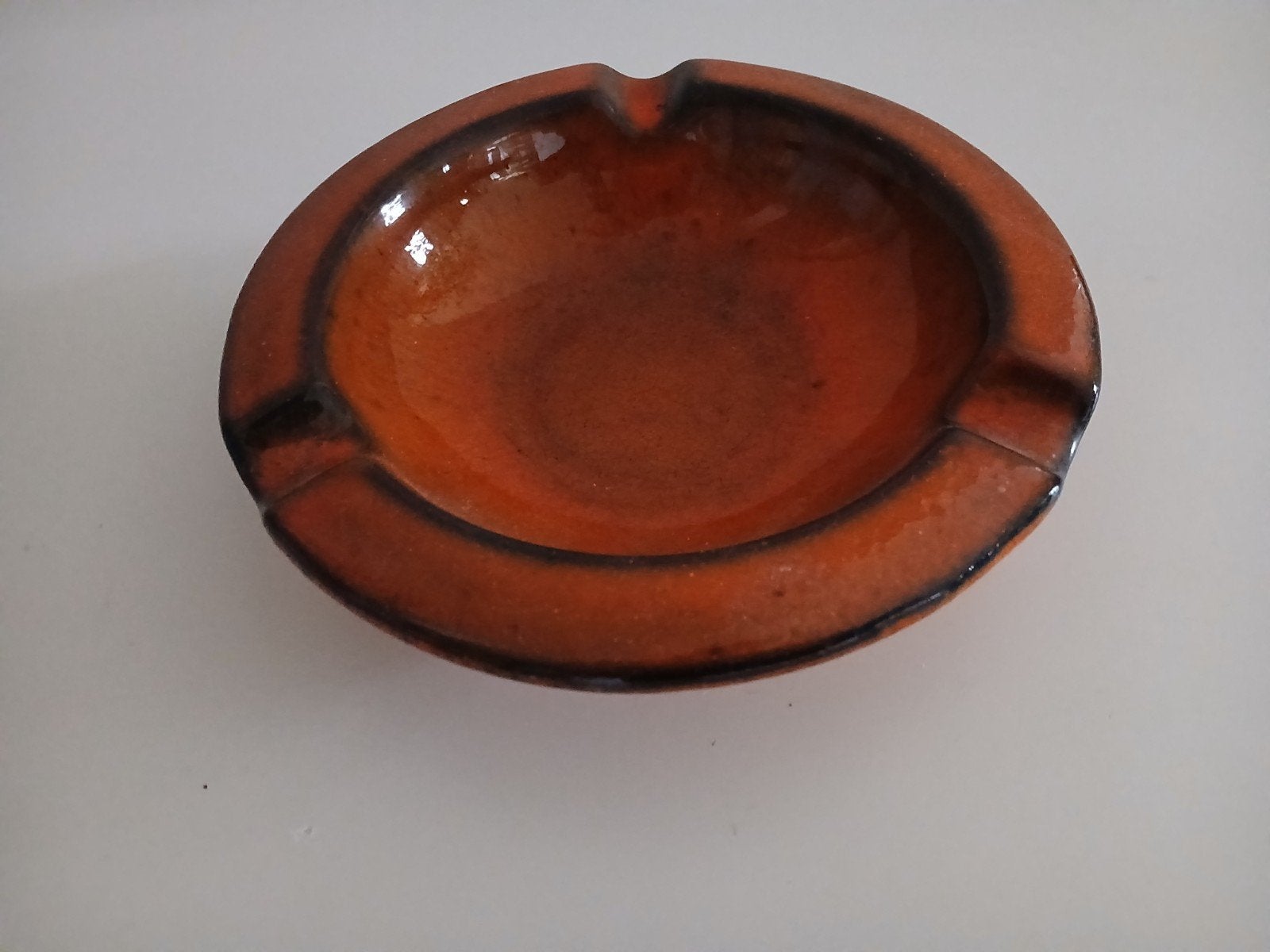 Vintage oranje schaaltje asbak, Ophalen of Verzenden