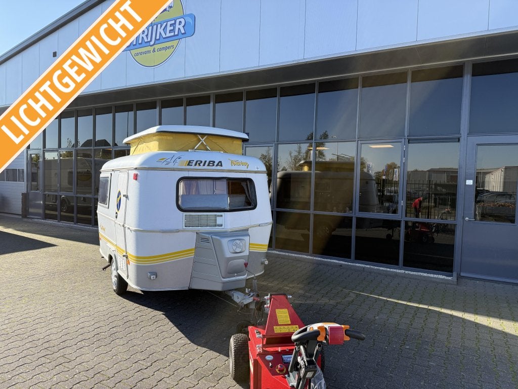 Eriba Touring Pan Jubilee Langslaper Luifel 750KG max BJ2002, Standaardzit, Tot en met 2, Bedrijf, 2 aparte bedden