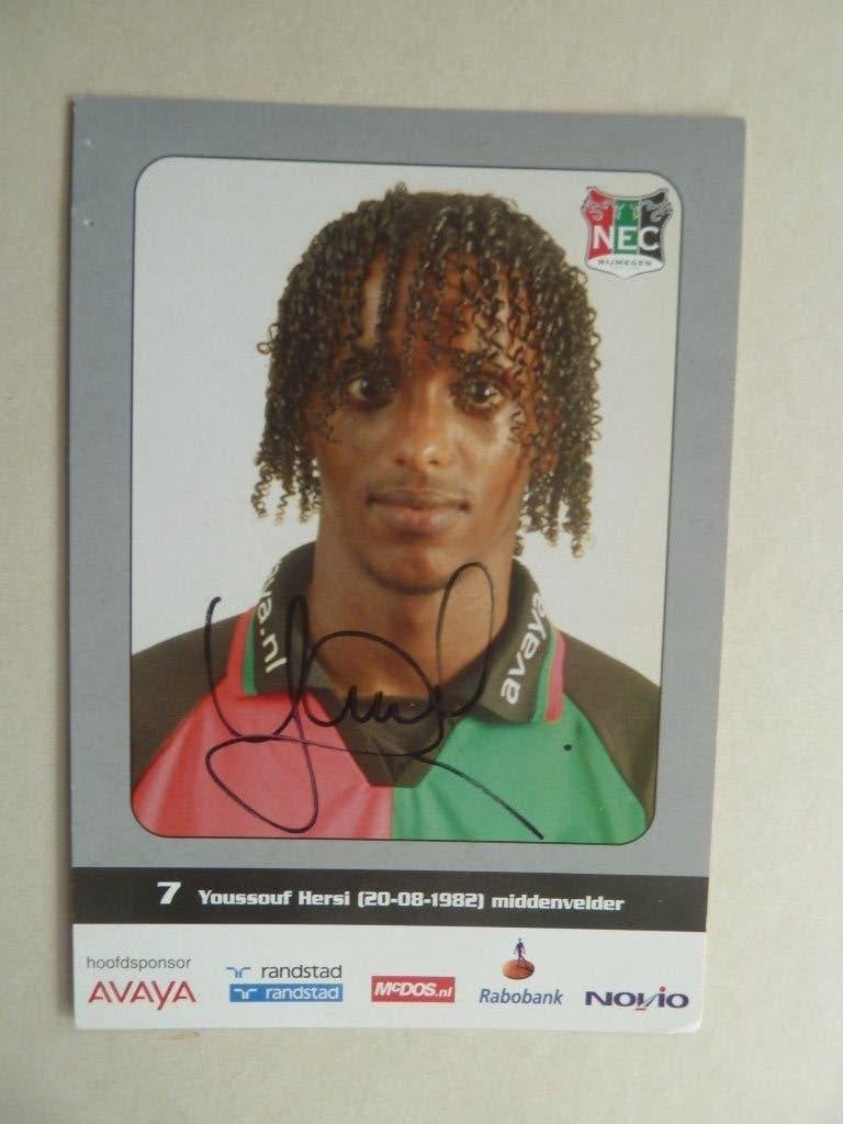 Spelerskaart. Youssouf.Hersi.   NEC    2002/2003, Ophalen of Verzenden, Zo goed als nieuw, Overige binnenlandse clubs, Spelerskaart