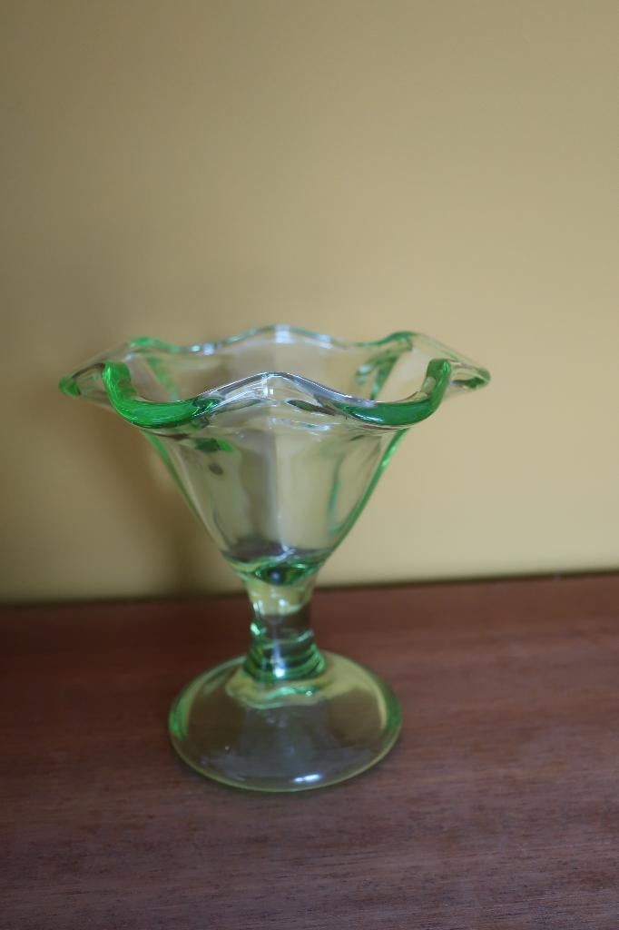 vintage italiaans glas anne groen, Ophalen of Verzenden