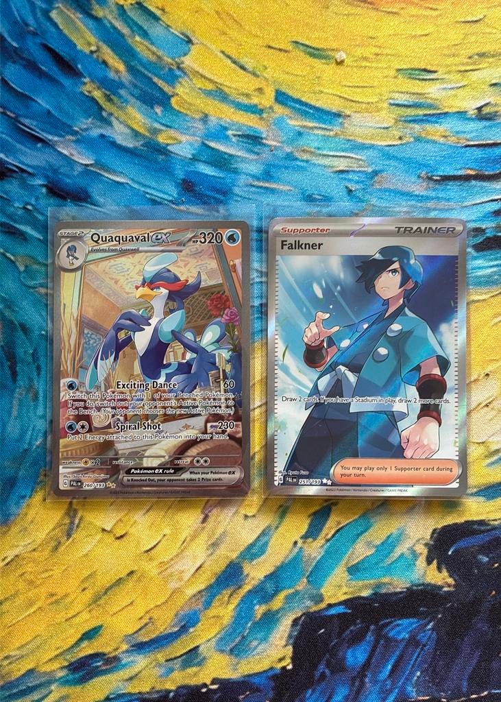 Quaquaval EX 260/193 & Falkner 251/193 Pokémon kaarten, Verzenden, Nieuw, Meerdere kaarten