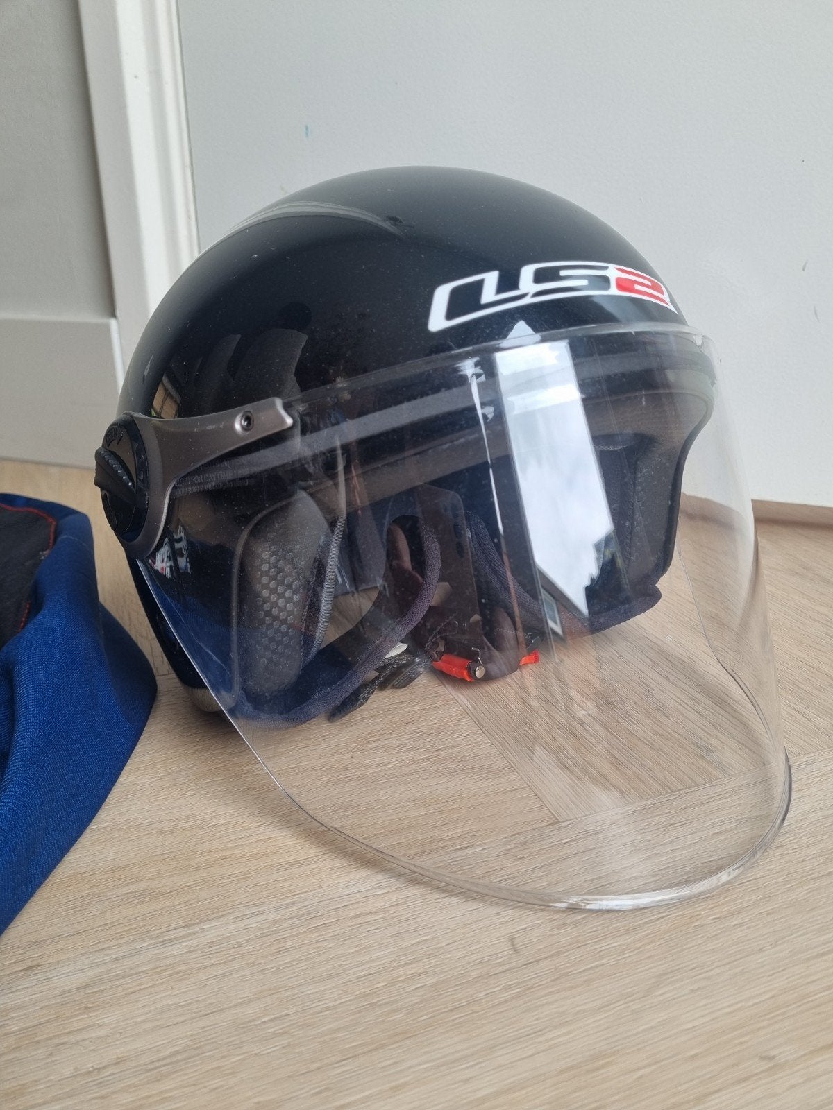 LS2 Jethelm kind Zwart Maat M Scooter Motorhelm, Ophalen, Gebruikt, Medium, LS2