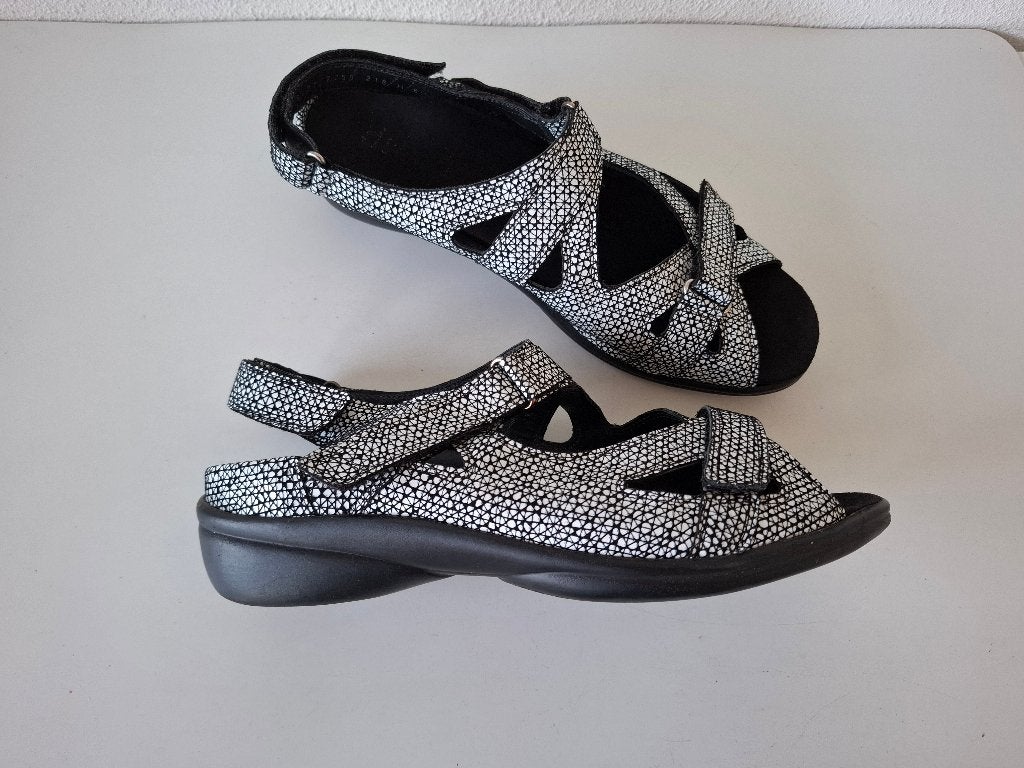 Durea MAAT 40 / 6.5 H  witte zwarte sandalen bredere voeten, Durea, Overige kleuren, Verzenden, Sandalen of Muiltjes