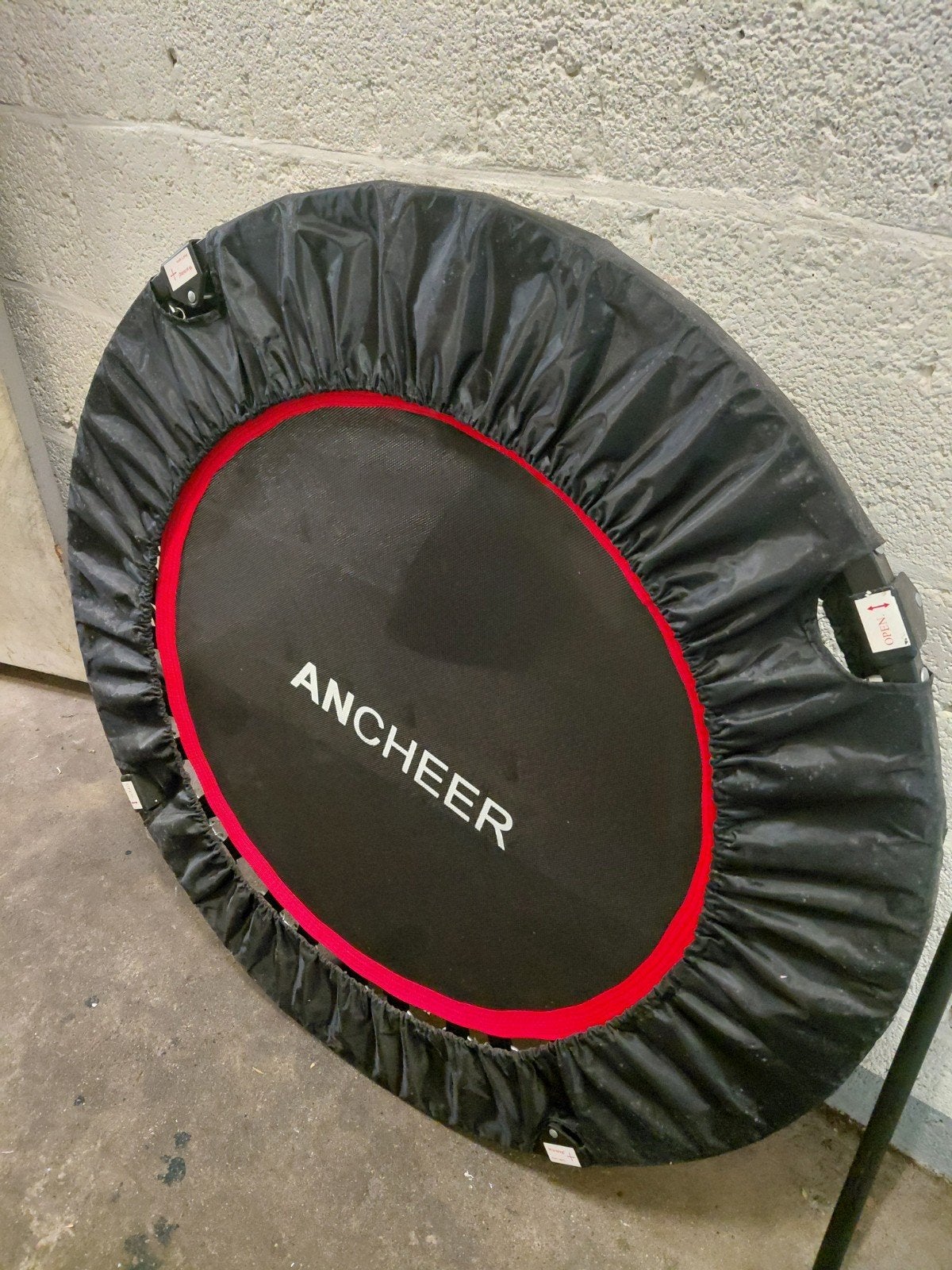 Fitness trampoline met handvat-boog, Ophalen, Overige typen, Zo goed als nieuw, Metaal