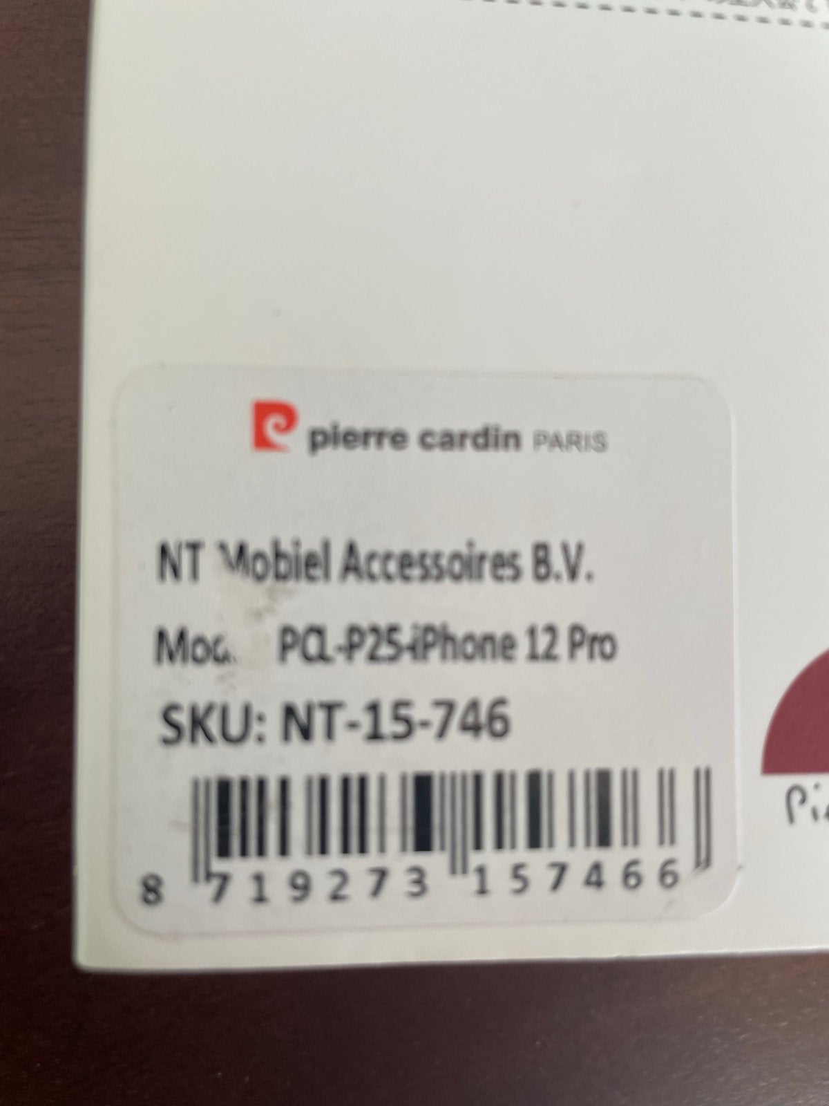 Pierre Cardin Leren Flipcase voor iPhone 12 Pro - Rood, Pasjeshouder, Overige merken, Nieuw, Ophalen of Verzenden
