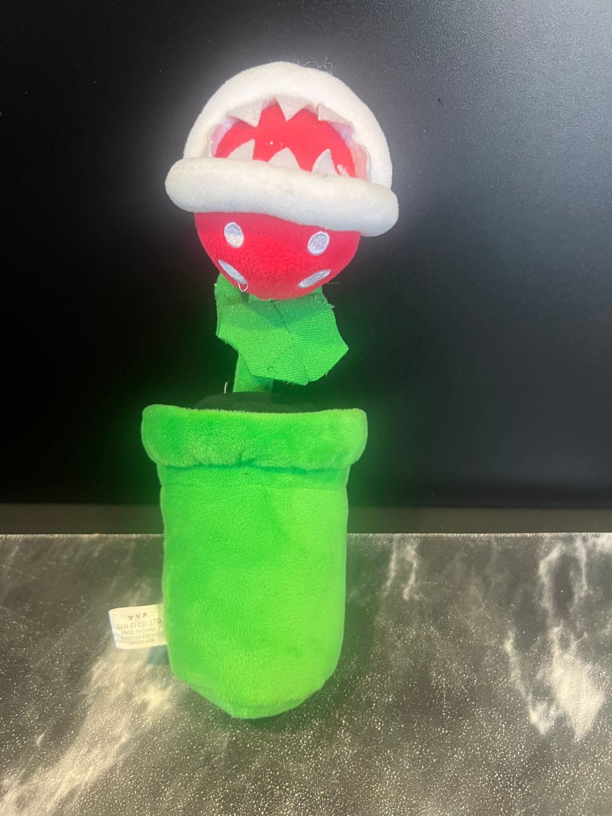 Super Mario knuffel Piranha 25 cm, Ophalen of Verzenden, Zo goed als nieuw, Overige typen