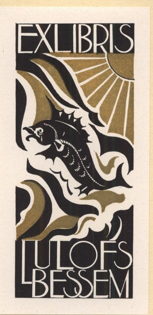 0459 Ex Libris Nederland : Jeanne Bieruma Oosting, 1939, Verzenden, Ex libris