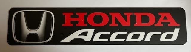 HONDA ACCORD  kentekenlaat - reclamebord kunststof 52x11 cm., Ophalen of Verzenden, Zo goed als nieuw, Auto's