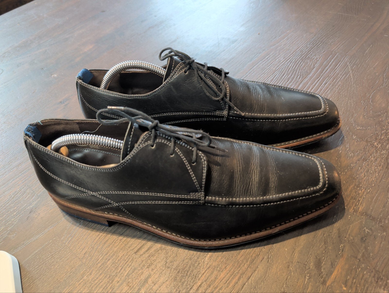 Floris van Bommel herenschoenen zwart, maat 42, Kleding | Heren, Zwart, Floris van Bommel, Ophalen of Verzenden, Gedragen