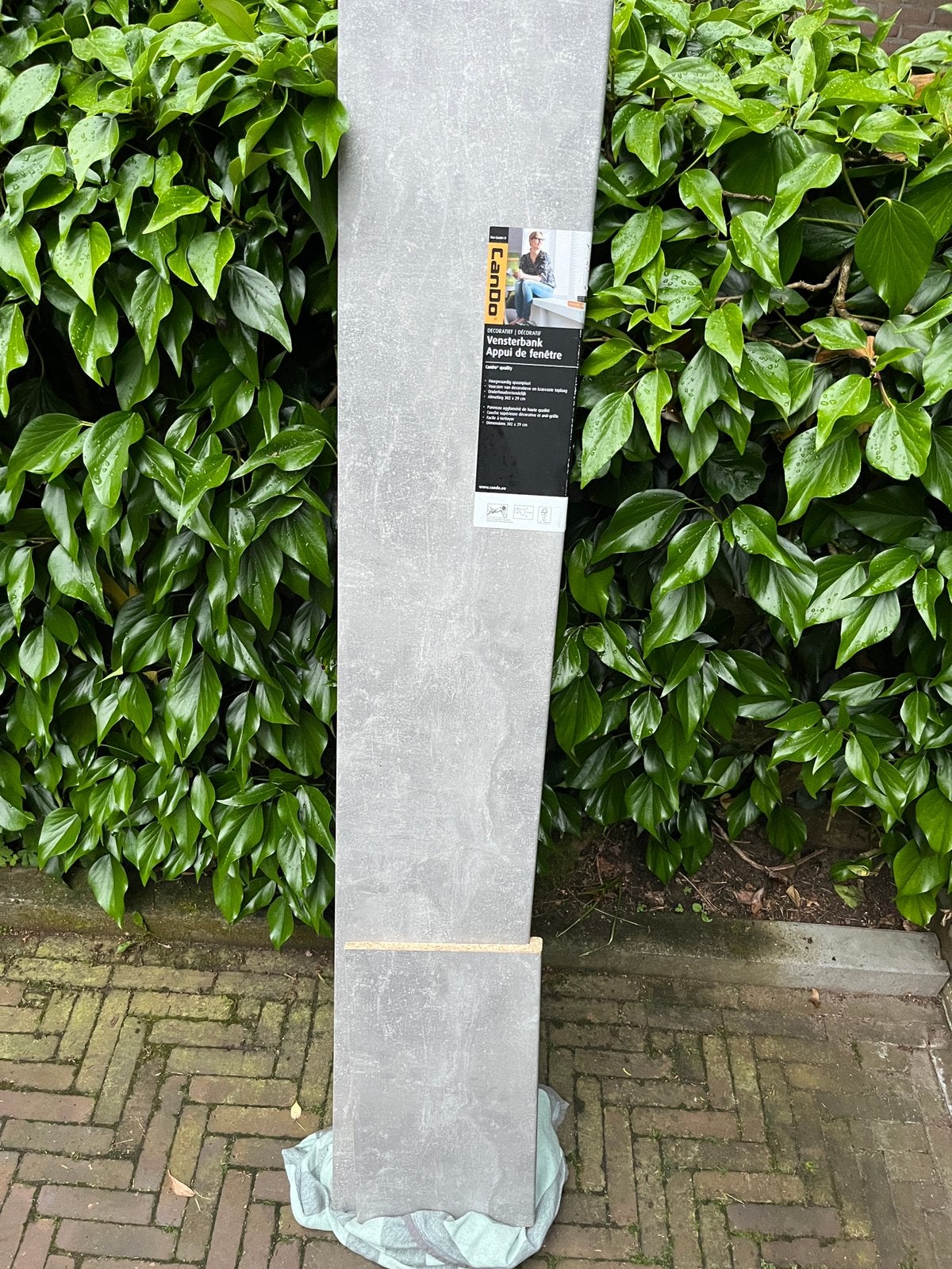 Cando vensterbank Decoratief Grijs 179x29 cm en 52x29 cm, Ophalen, Zo goed als nieuw