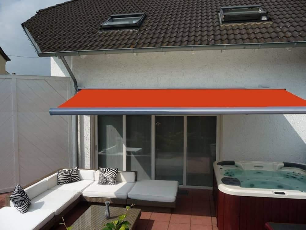 KNIKARM ZONNESCHERM, Ophalen, Gebruikt, 450 cm of meer, Elektrisch