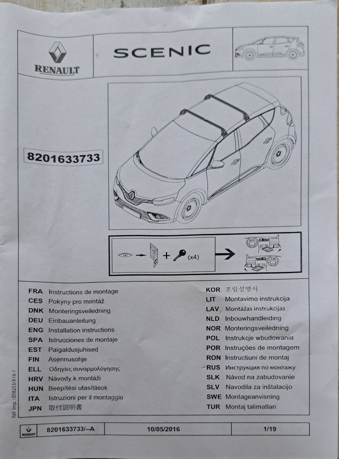 Renault Scenic Dakdragers - Origineel & Zo goed als nieuw, Ophalen, Zo goed als nieuw
