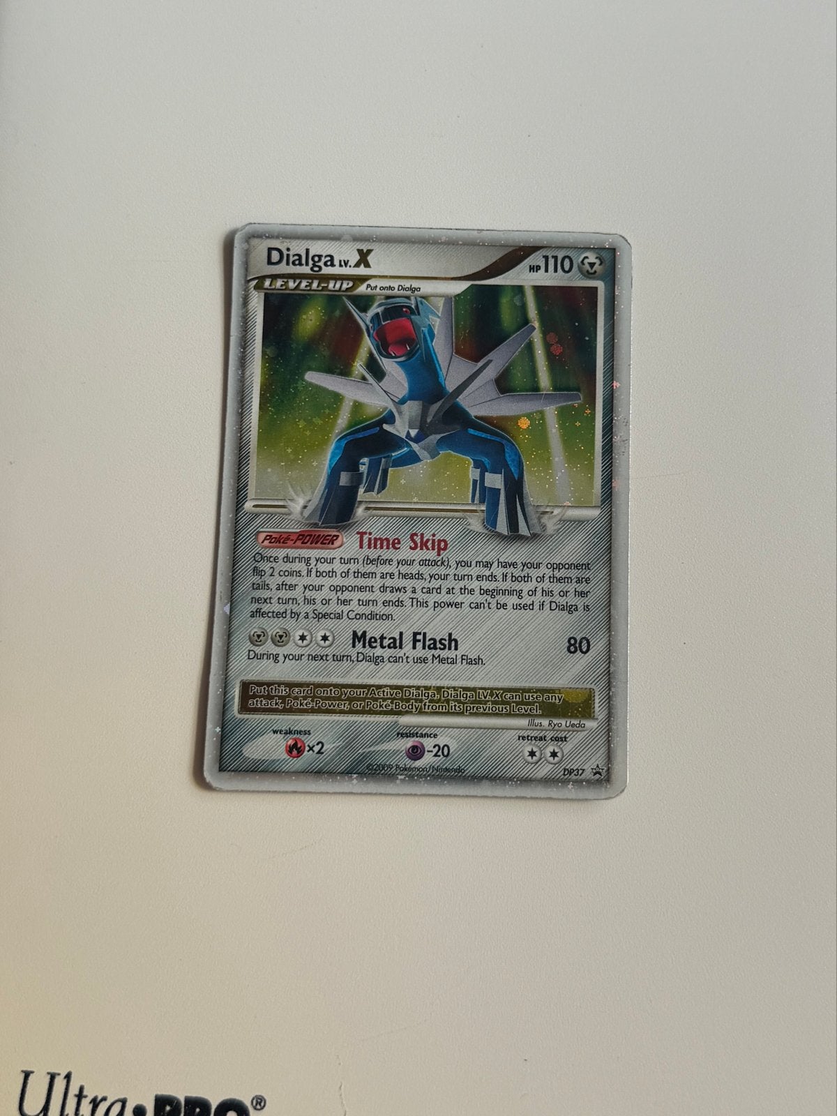 Dialga LV.X Pokémon kaart dp37 - Platinum Base Set, Ophalen, Gebruikt, Losse kaart