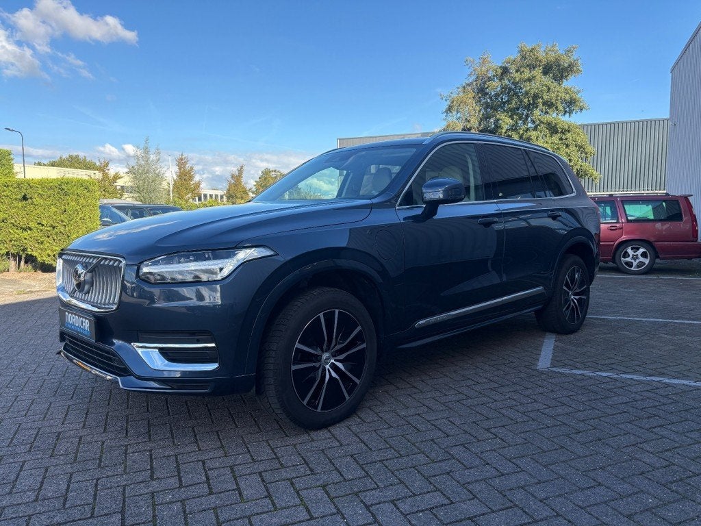 Volvo XC90 2.0 T8 AWD Insription Expression Leer I Camera I, Auto's, Gebruikt, 4 cilinders, Blauw, Leder