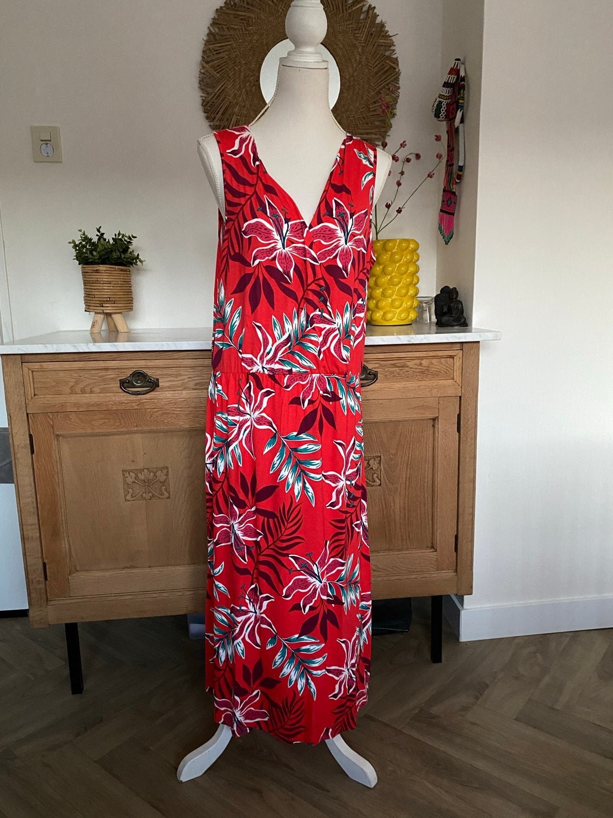 Hema maxi Jurk - Nieuw  - Maat XL, Kleding | Dames, Jurken, Maat 46/48 (XL) of groter, Nieuw, Ophalen of Verzenden, Rood