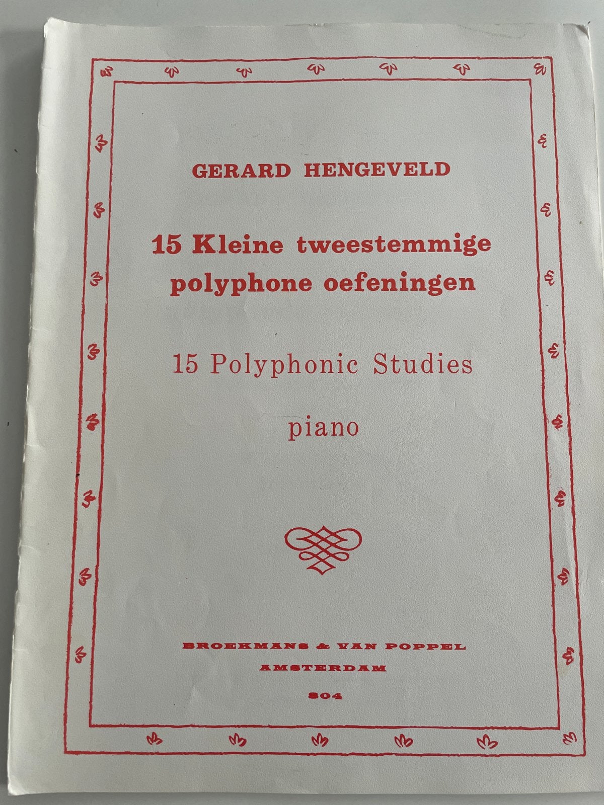 Gerard Hengeveld - 15 Kleine tweestemmige polyphone oefening, Gebruikt, Klassiek, Les of Cursus, Ophalen of Verzenden