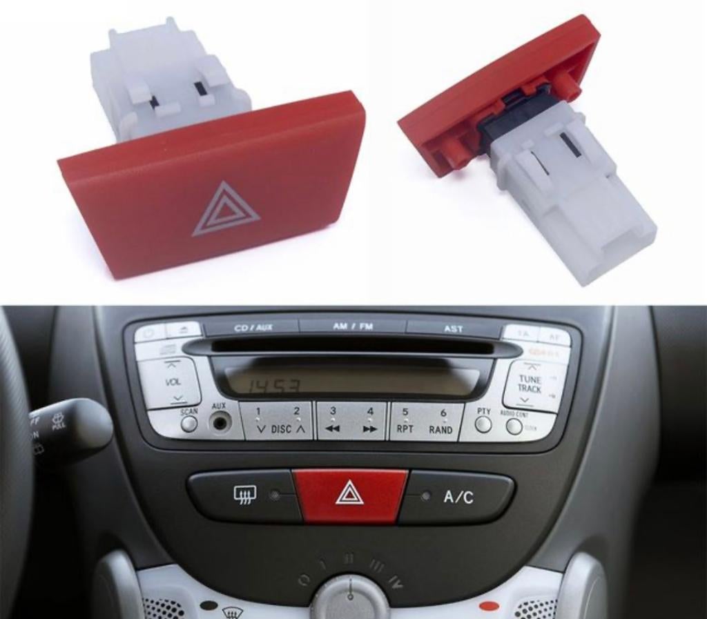 Nieuw Airco AC Schakelaar Alarm Knop Gevarlicht C1 Aygo 107, Ophalen of Verzenden, Nieuw