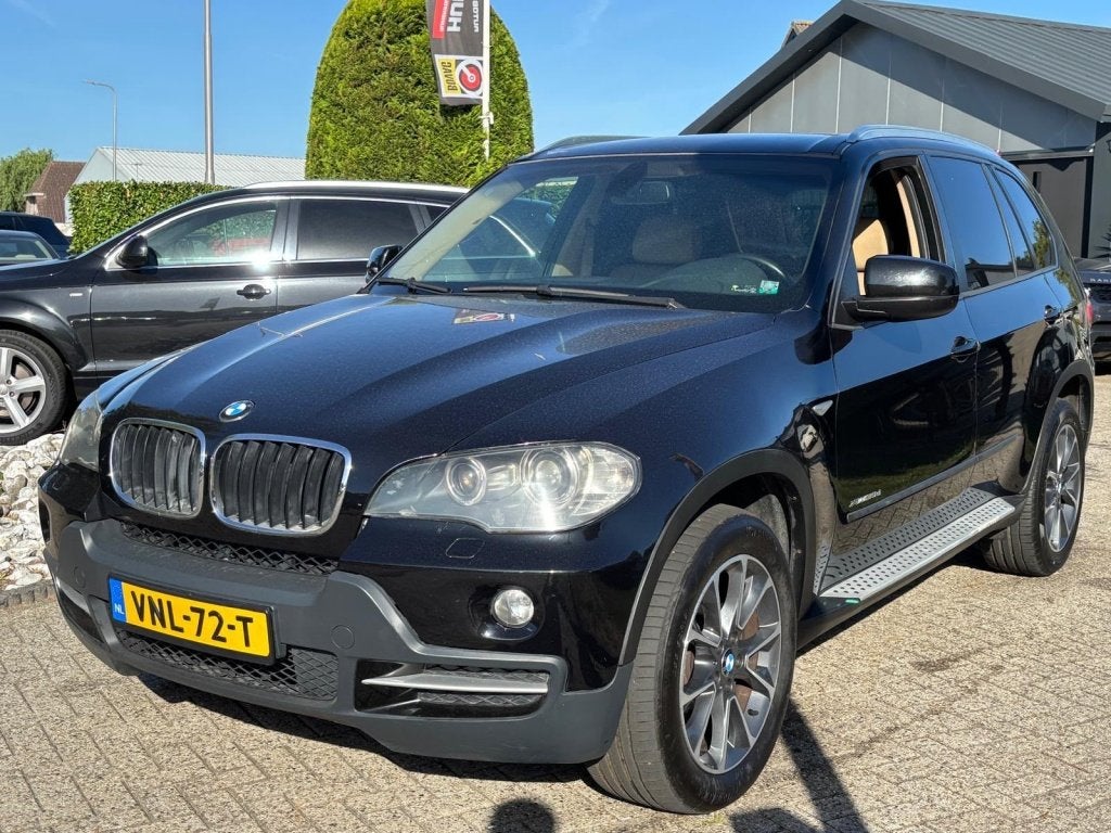 BMW X5 3.0D 2009 Zwart Grijs Kenteken Bedrijfsauto Trekhaak, Gebruikt, 2993 cc, 2027 kg, Zwart