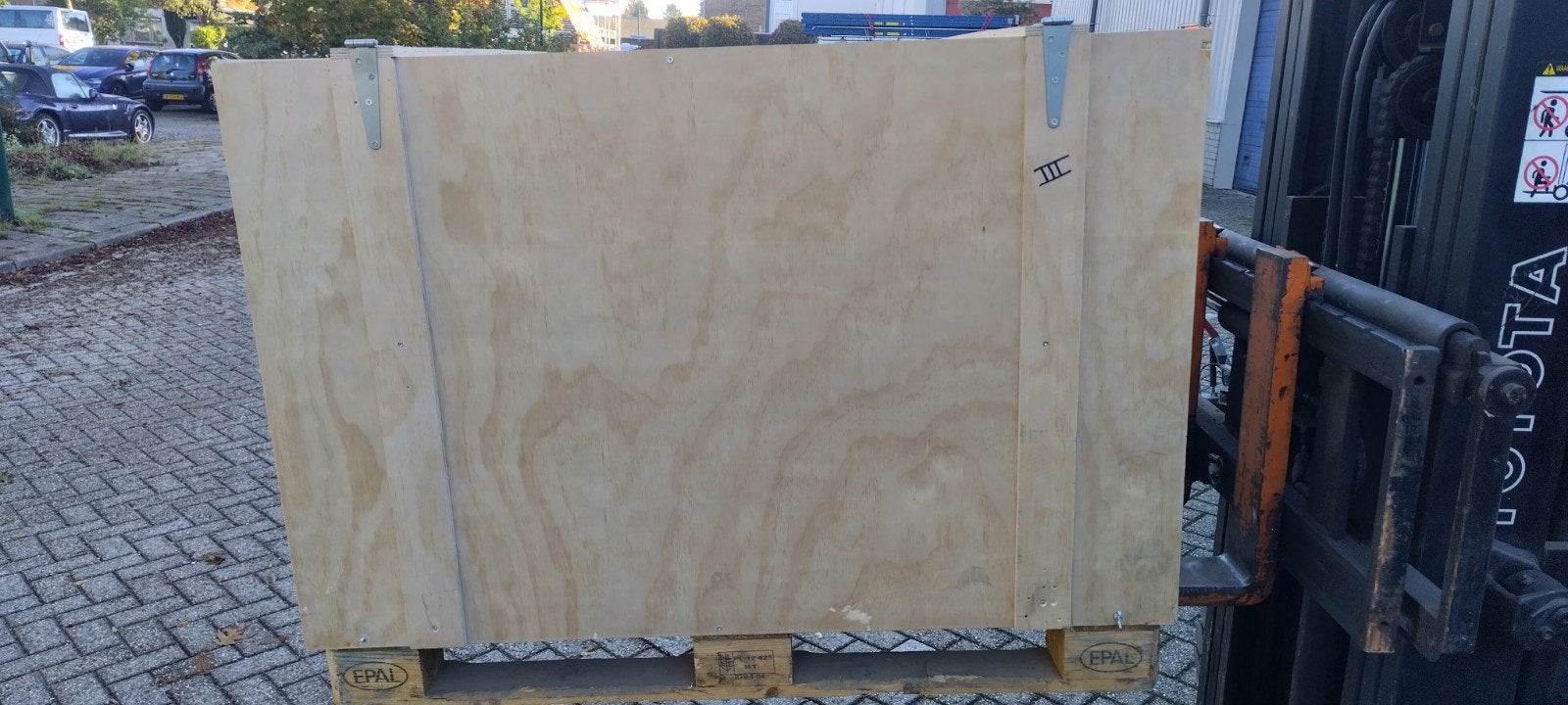 8x Stevige Houten Palletkisten / Transportkisten, Ophalen, Zo goed als nieuw