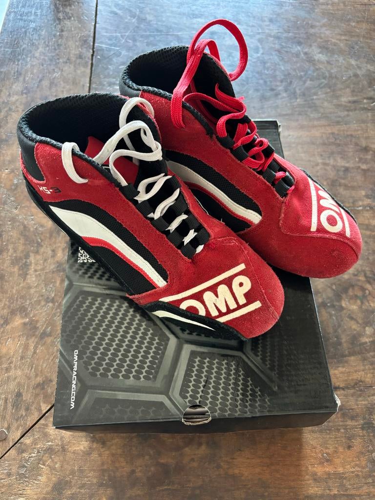 OMP KS-3 Race/kart schoenen - Rood/Zwart - Maat 38, Ophalen of Verzenden, Gebruikt