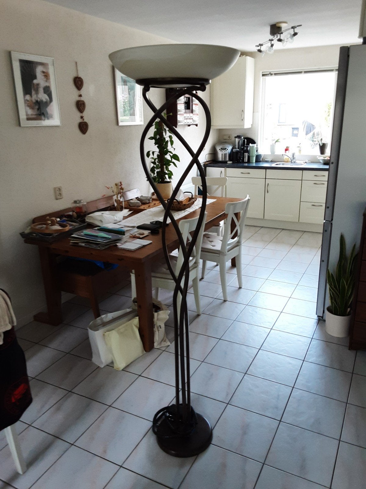 Staande lamp., Ophalen, Gebruikt, Krul design, E27 (groot)