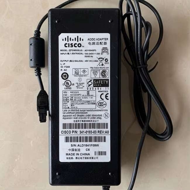 Cisco 48VAC 2.08A PowerAdapter AD10048P3 341-0183-03 ASA5505, Ophalen of Verzenden, Zo goed als nieuw