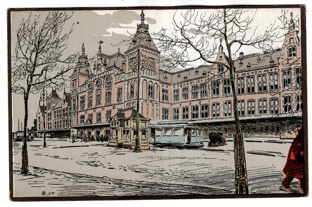 Amsterdam Tram Station  de Haan no. 8 Alfred Ost, Ophalen of Verzenden, Voor 1920, Ongelopen, Noord-Holland