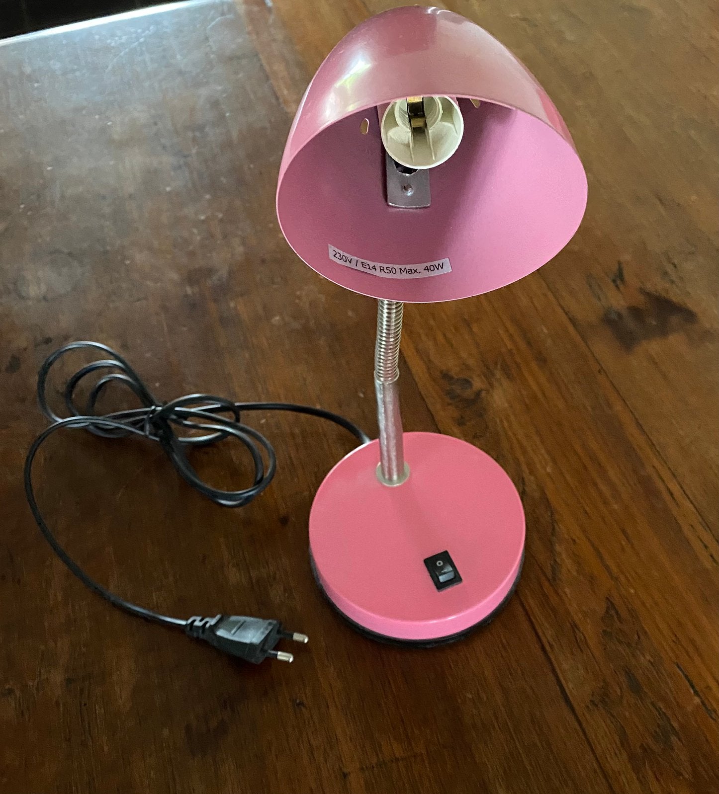 Roze bureaulamp, Huis en Inrichting, Roze, Ophalen of Verzenden, Zo goed als nieuw, Bureaulamp