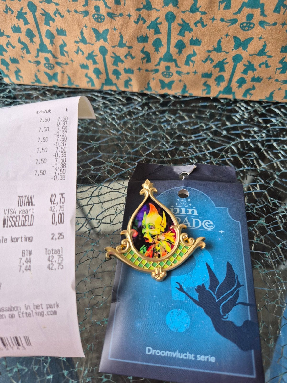 Ruilen: groene Efteling faunpin, Ophalen of Verzenden, Button of Speldje