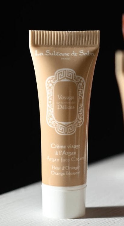 La Sultane de Saba Argan gezichtscreme face cream 5 ml, Ophalen of Verzenden, Nieuw, Gehele gezicht, Verzorging