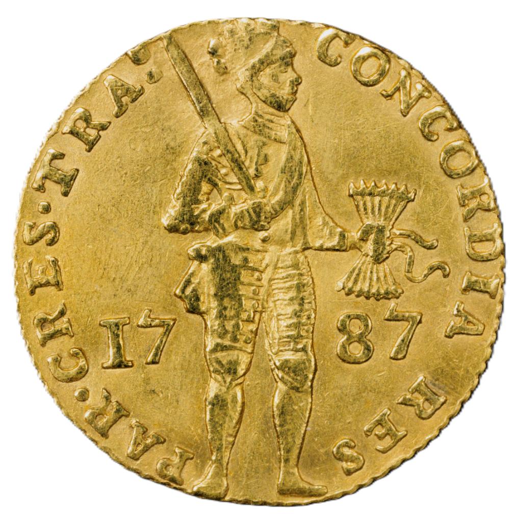 Gouden dukaat 1787 Utrecht, Postzegels en Munten, Munten | Nederland, Vóór koninkrijk, Verzenden, Losse munt, Goud