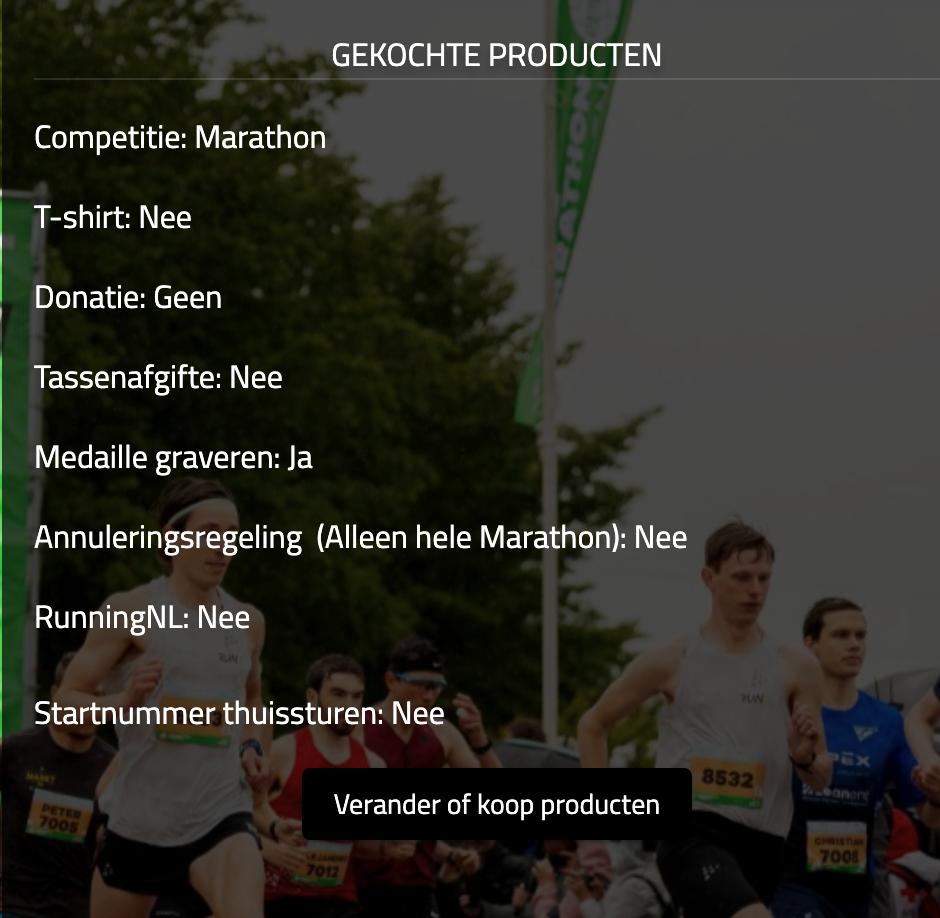 Marathon Groningen Startbewijs, Eén persoon