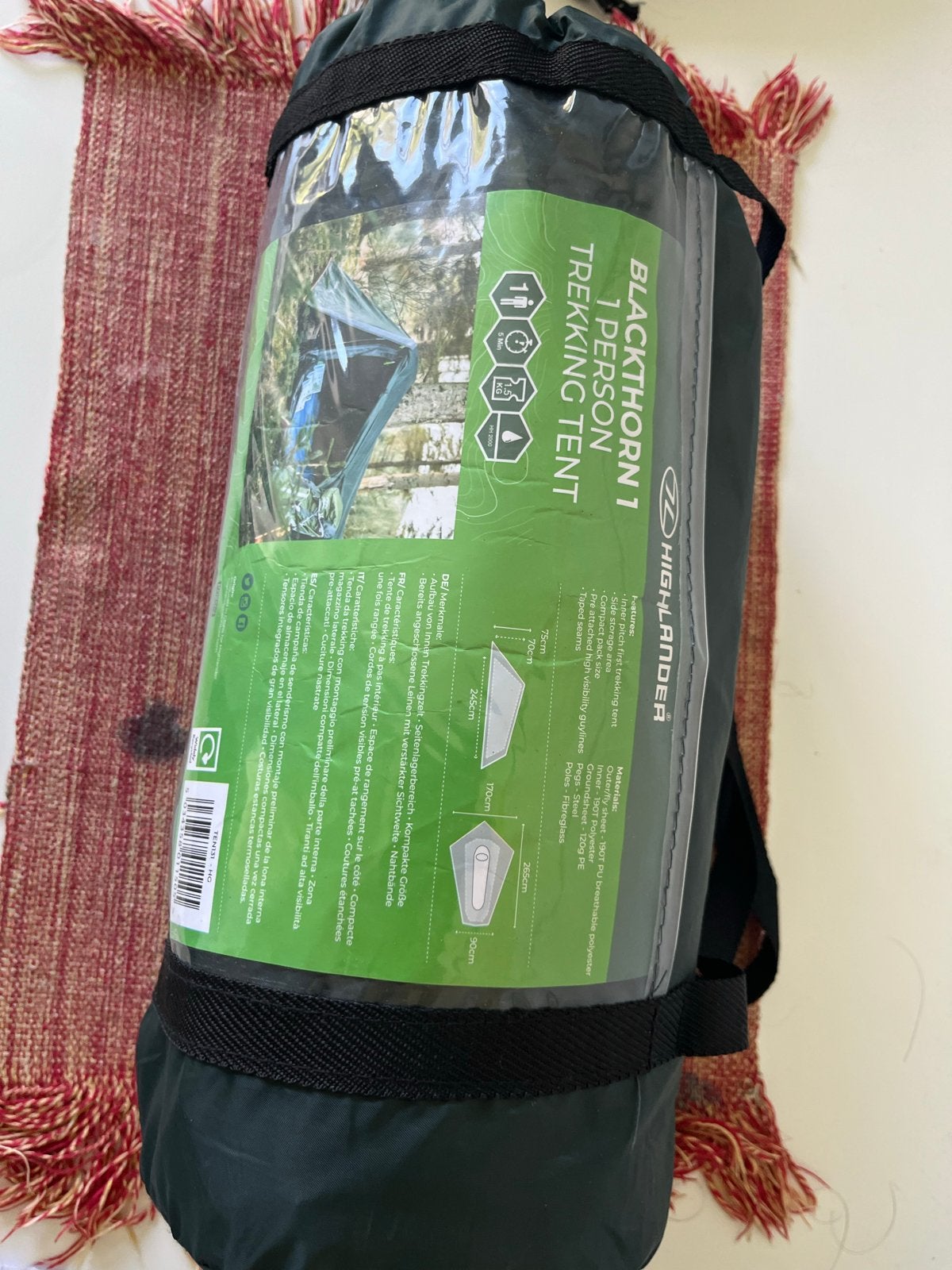 Highlander Blackthorn 1 Persoons Trekking Tent, Ophalen of Verzenden, Nieuw, Tot en met 2