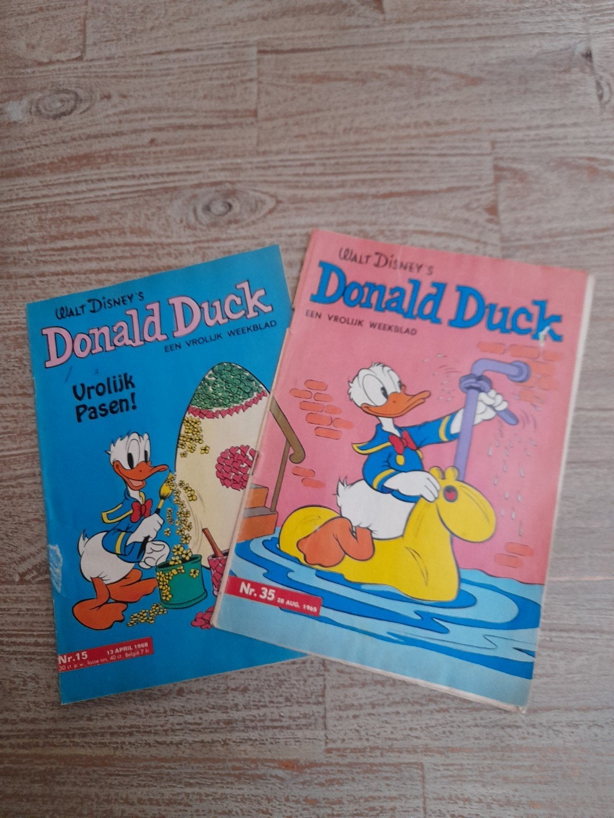 Donald Ducks uit 1965 en 1968, Gelezen, Europa, Ophalen of Verzenden, Meerdere comics
