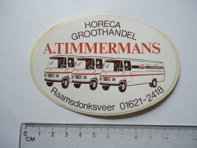 sticker oud MERCEDES raamsdonksveer Timmermans bus autobus, Verzamelen, Verzenden, Zo goed als nieuw, Bedrijf of Vereniging