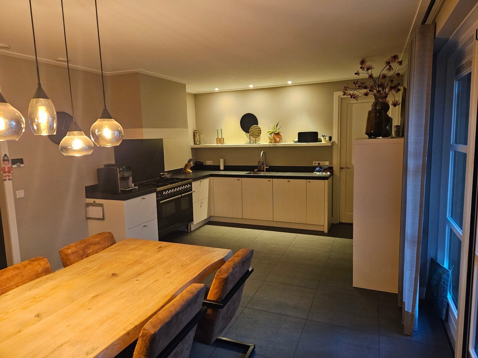 Moderne hoekkeuken, Huis en Inrichting, Keuken | Complete keukens, Ophalen, Gebruikt, Overige materialen, Wit