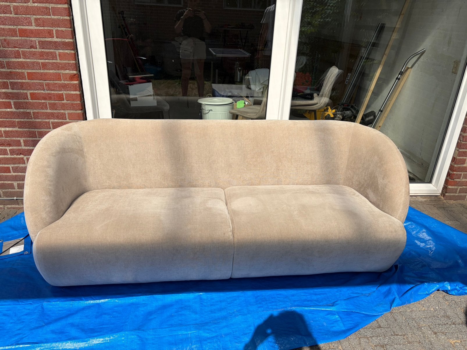 3-zitsbank Paula SofaCompany Danny Cream, Huis en Inrichting, Ophalen, Driepersoons, 75 tot 100 cm, Zo goed als nieuw