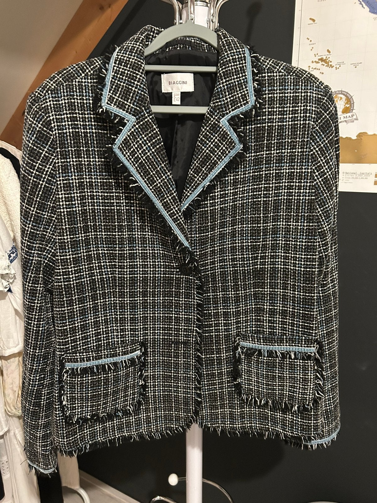 Biaggini colbert / blazer met tweedlook maat 42, Ophalen of Verzenden, Gedragen, Maat 42/44 (L)