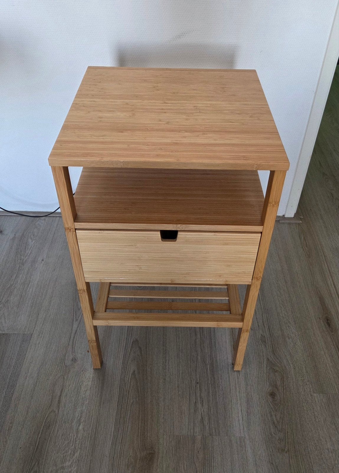 IKEA Nordkisa bamboo bedside table, Huis en Inrichting, Ophalen, Minder dan 45 cm, 55 tot 70 cm, Zo goed als nieuw