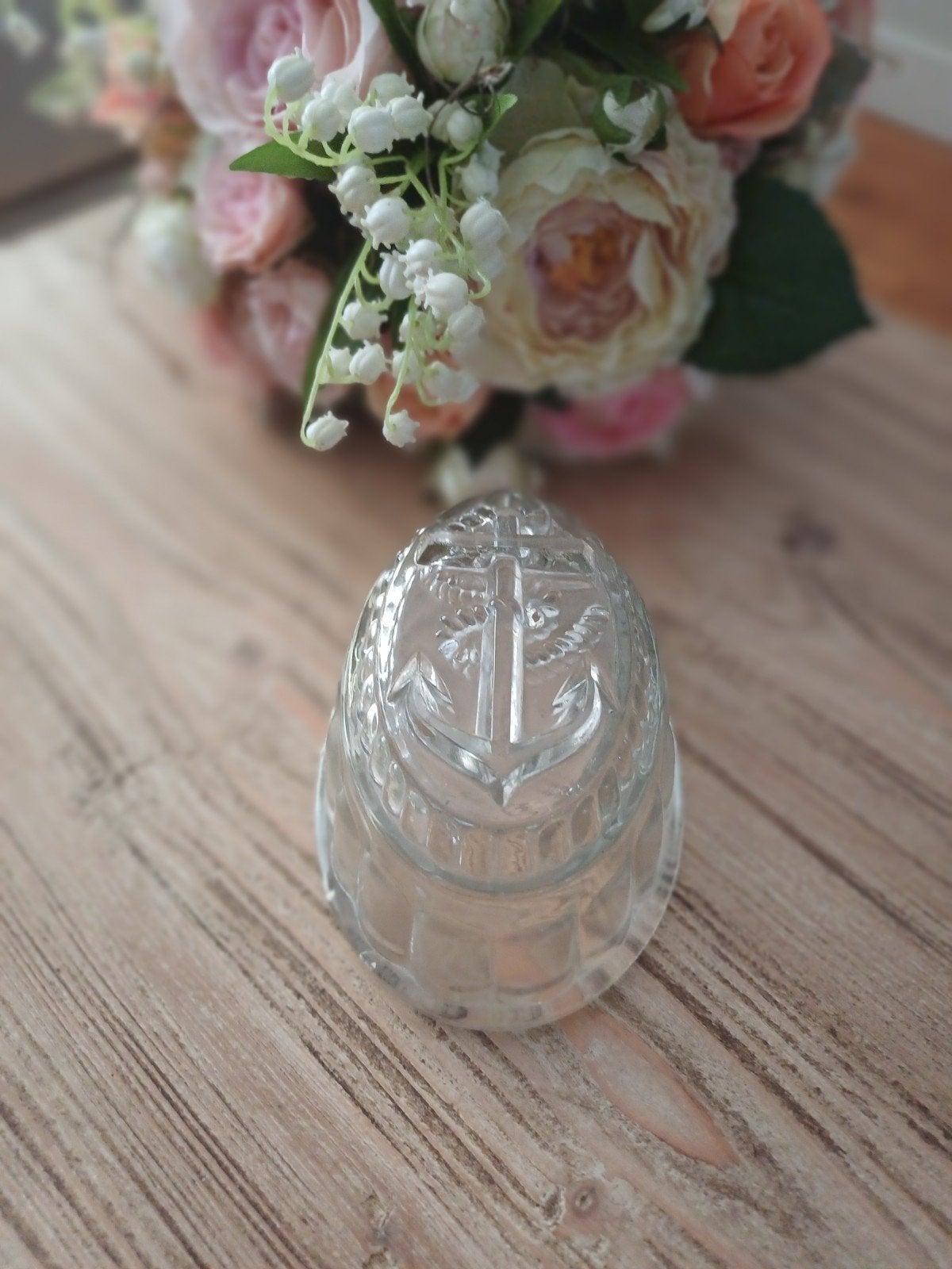 Vintage glazen puddingvorm, Antiek en Kunst, Ophalen of Verzenden