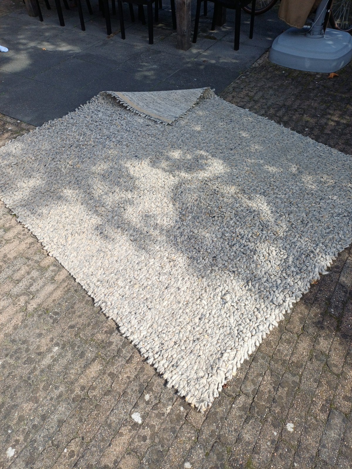 Wollen vloerkleed, Ophalen, Gebruikt, Beige, 200 cm of meer