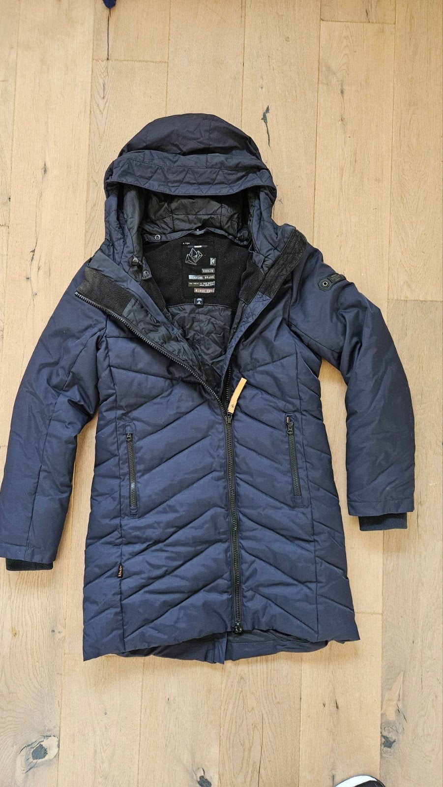 Supermooie donkerblauwe winterjas Khujo dames maat S, Blauw, Khujo, Ophalen of Verzenden, Zo goed als nieuw