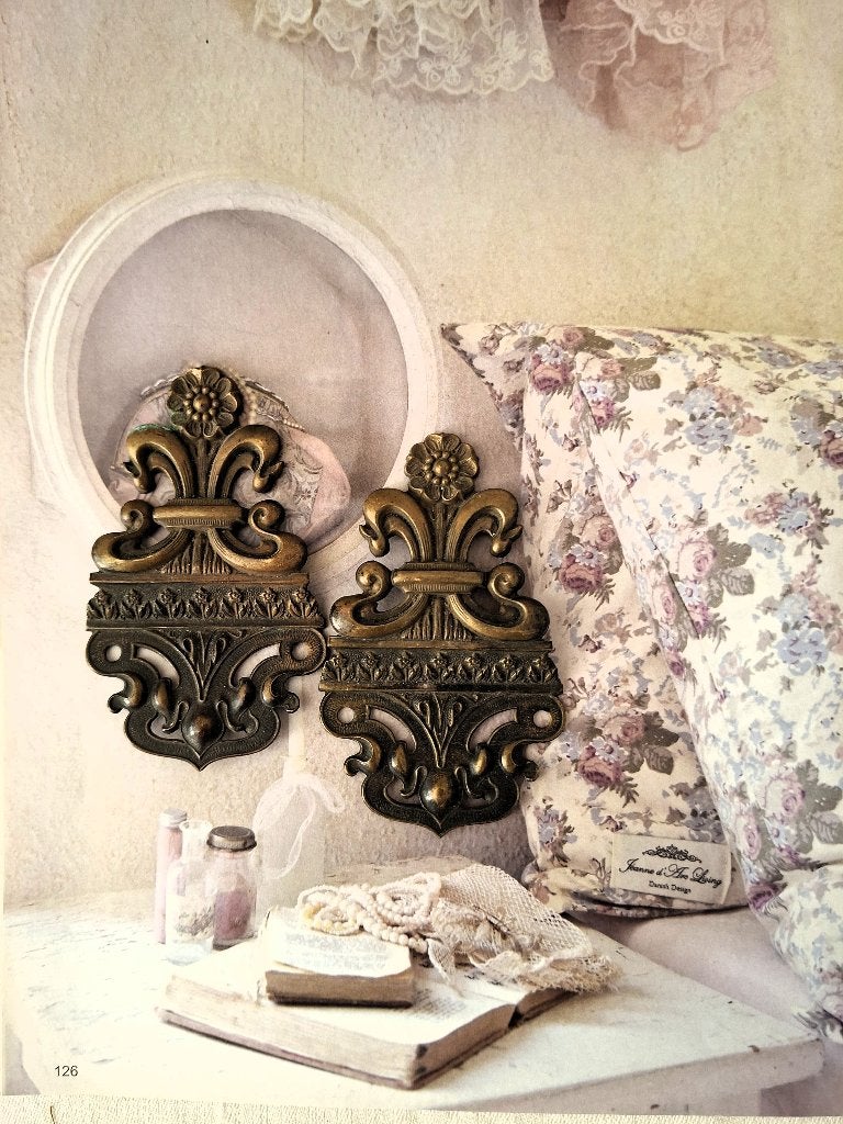 Antiek meubelbeslag-ornamentjes franse lelie 'PiFrance', Ophalen of Verzenden