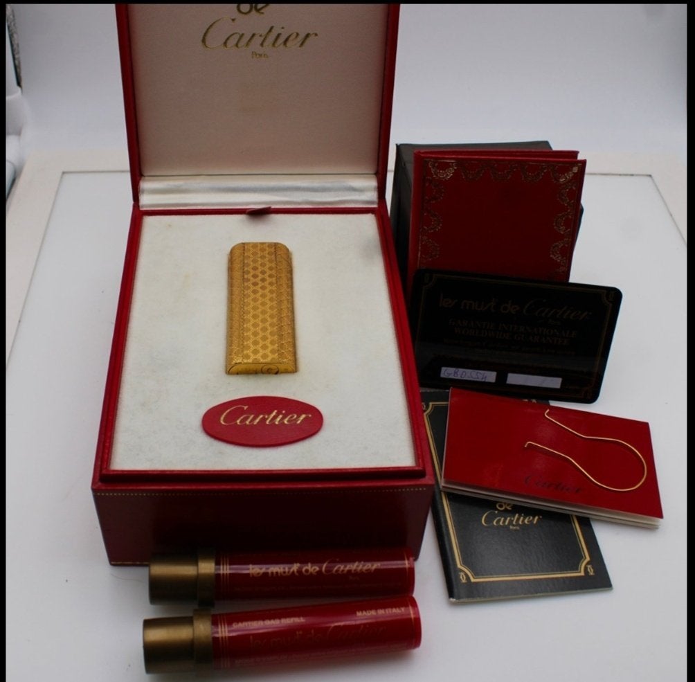 Cartier aansteker set (new old stock), Verzenden, Zo goed als nieuw, Aansteker