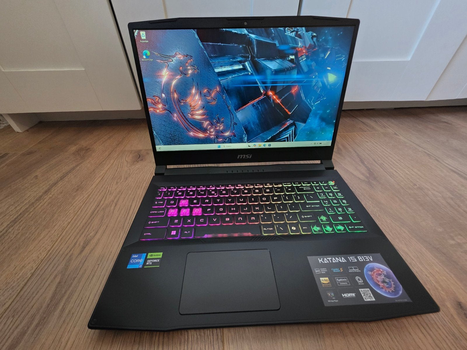 Msi Katana 15 RTX 4060 i7 Gaming Laptop Garantie 16-09-2027, Met videokaart, Intel® Core™ i7 , Ophalen of Verzenden, Zo goed als nieuw
