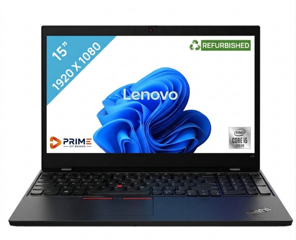 Lenovo ThinkPad L15 Laptop + oplader + garantie! W11, 256 GB, Met videokaart, 2 tot 3 Ghz, ThinkPad L15 Gen 1